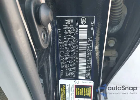 2013 Toyota Camry Le from USA, damaged, VIN 4T1BF1FK4DU286127